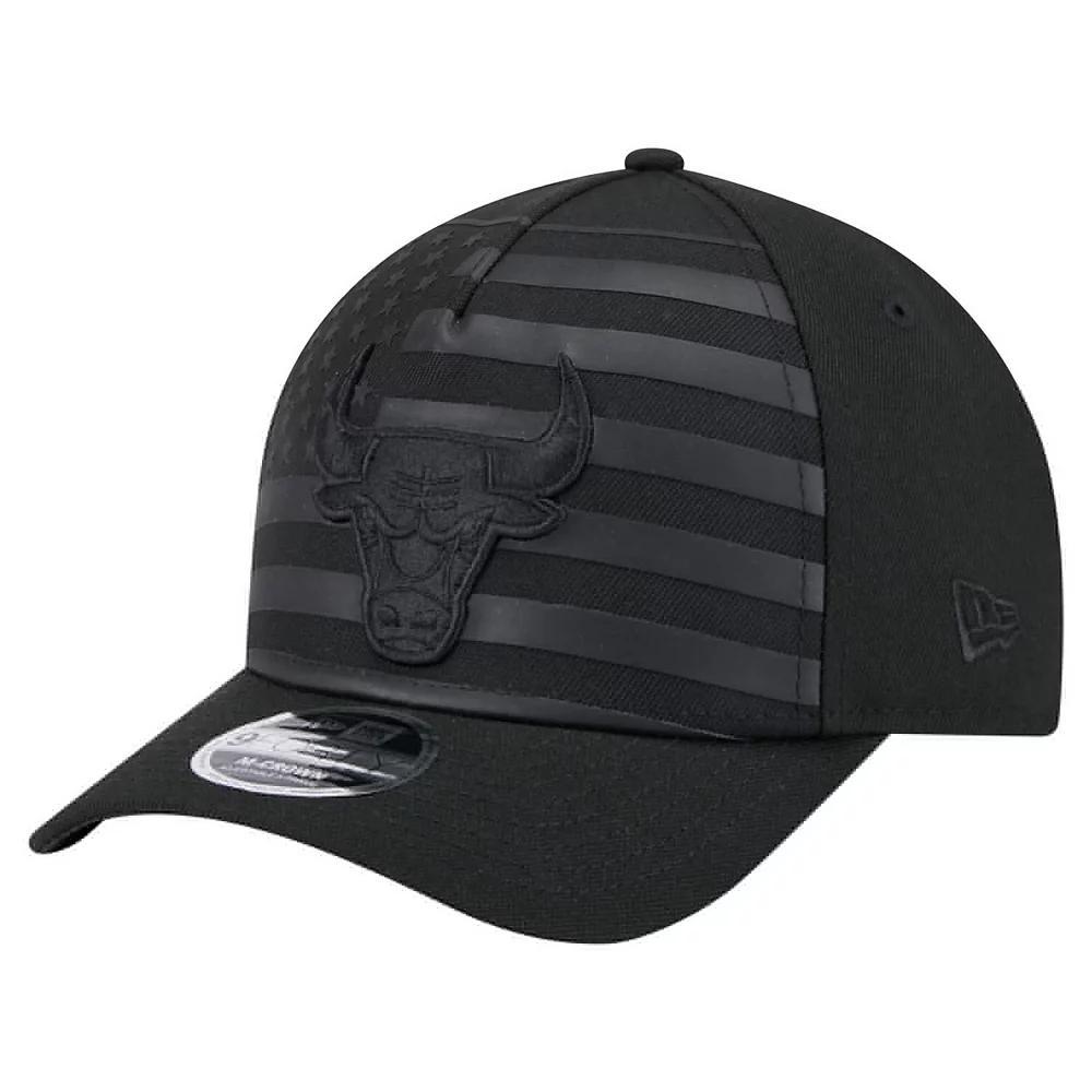 Men's New Era  Black Chicago Bulls Game Day Flag A-Frame 9FORTY Adjustable Hat Product Image