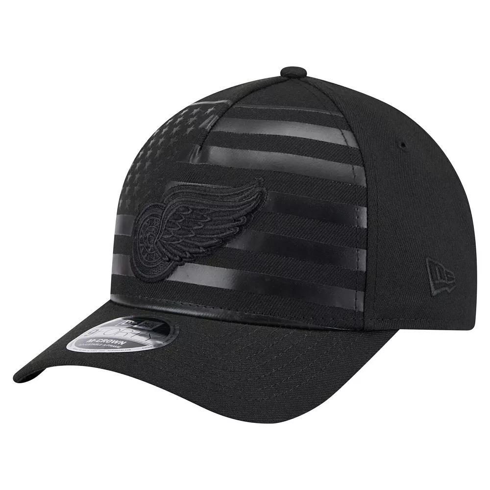 Men's New Era  Black Detroit Red Wings Game Day Stealth Flag 9FORTY A-Frame Adjustable Hat Product Image