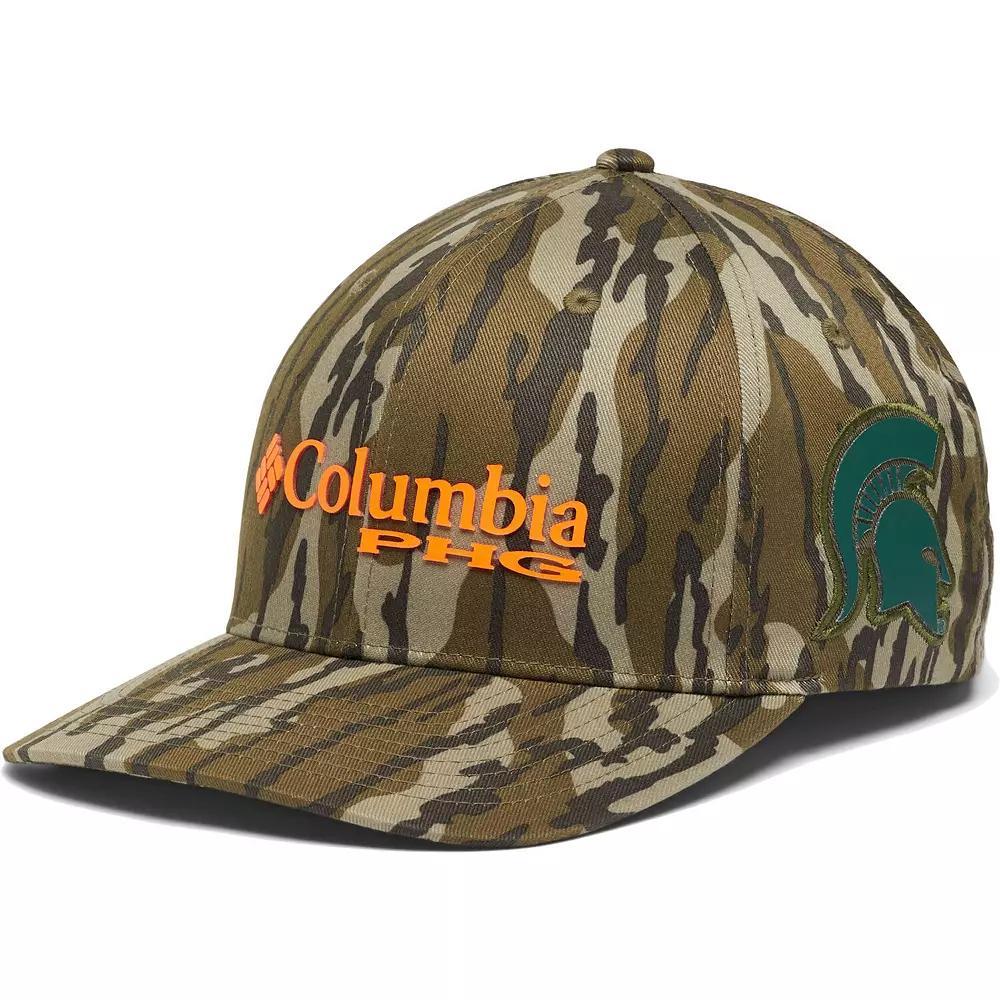 Men's Columbia Mossy Oak Camo Michigan State Spartans Bottomland Flex Hat, Size: Large/XL, Green Product Image