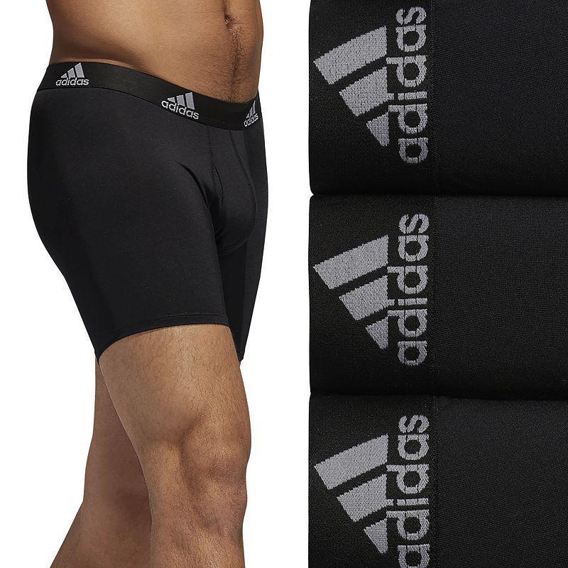 adidas Performance Boxer Brief 3-Pack Black) Men's Underwear Product Image