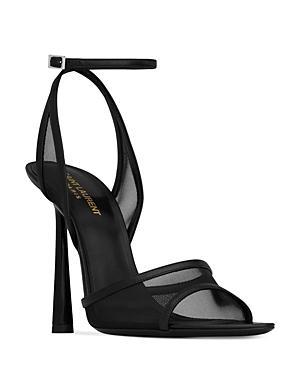 Saint Laurent Womens Missy Sandals in Tulle Product Image