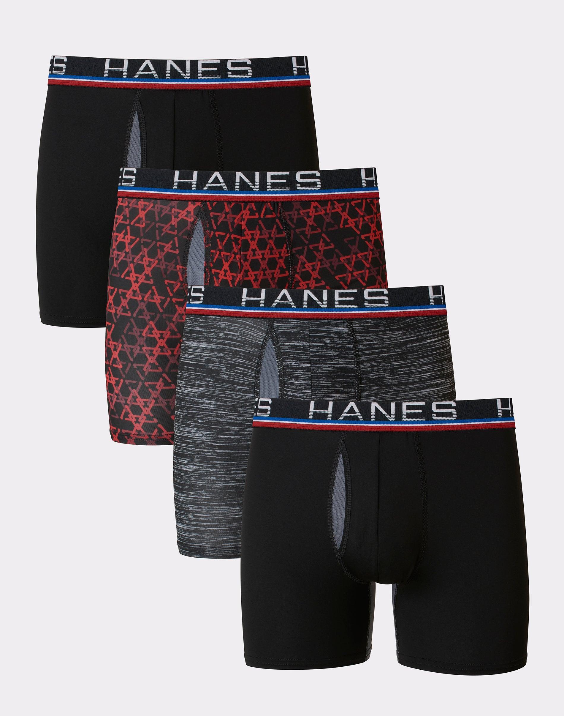 Hanes Ultimate Mens Performance Boxer Brief Underwear, X-Temp, Assorted 4-Pack 2XL Product Image