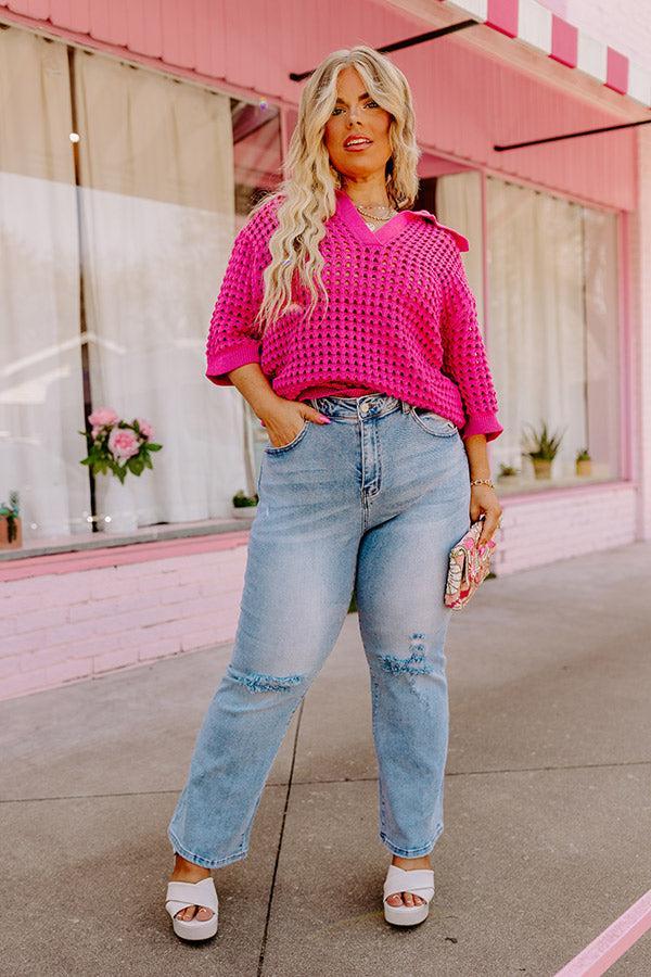 Risen The Lona Midrise Distressed Jean Curves Product Image