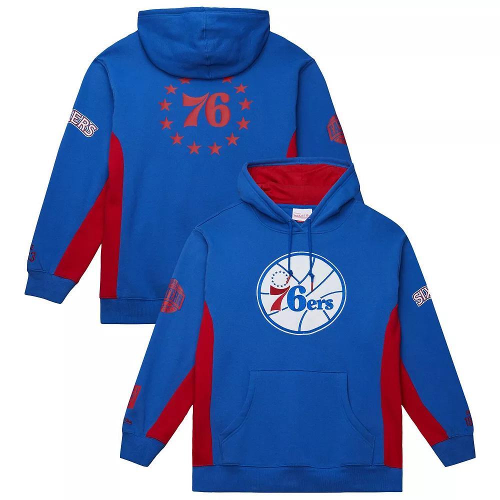 Men's Mitchell & Ness Royal Philadelphia 76ers Hardwood Classics Team Origins Fleece Pullover Hoodie, Size: 2XL, 76r Blue Product Image