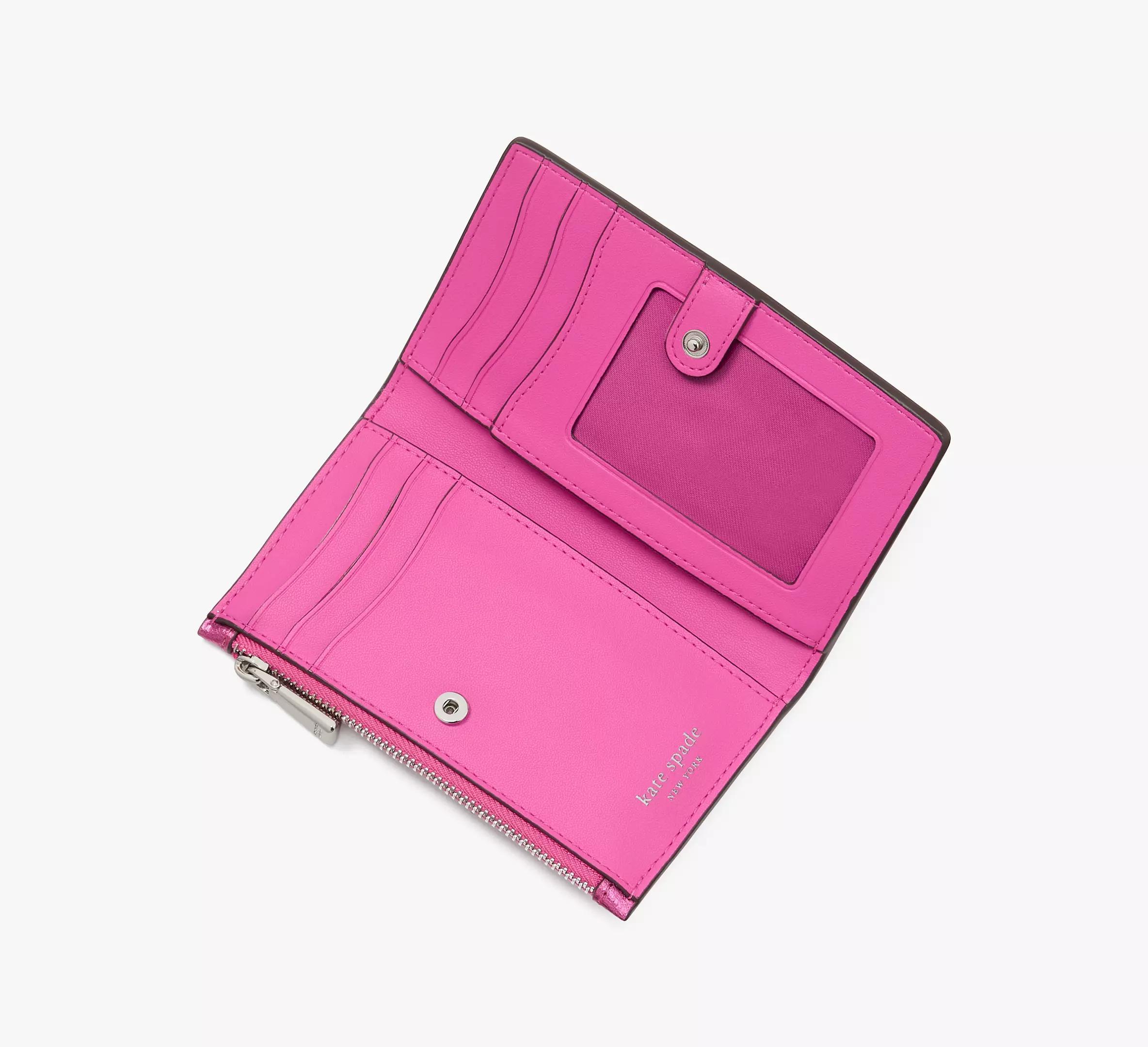 Morgan Bow Metallic Small Slim Bifold Wallet Product Image