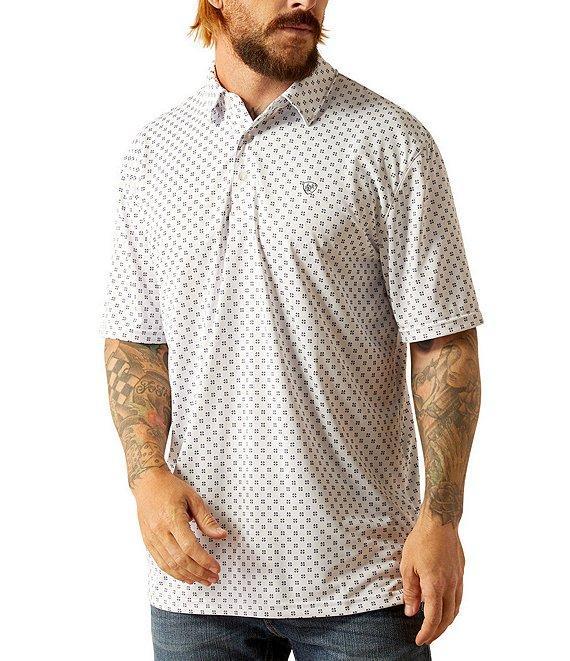 Ariat Allover Printed Short Sleeve Polo Shirt Product Image