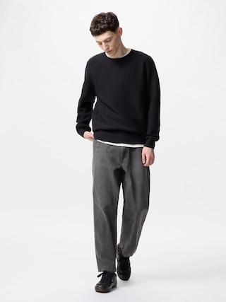 Relaxed Ankle Jeans Gray Large UNIQLO US Product Image