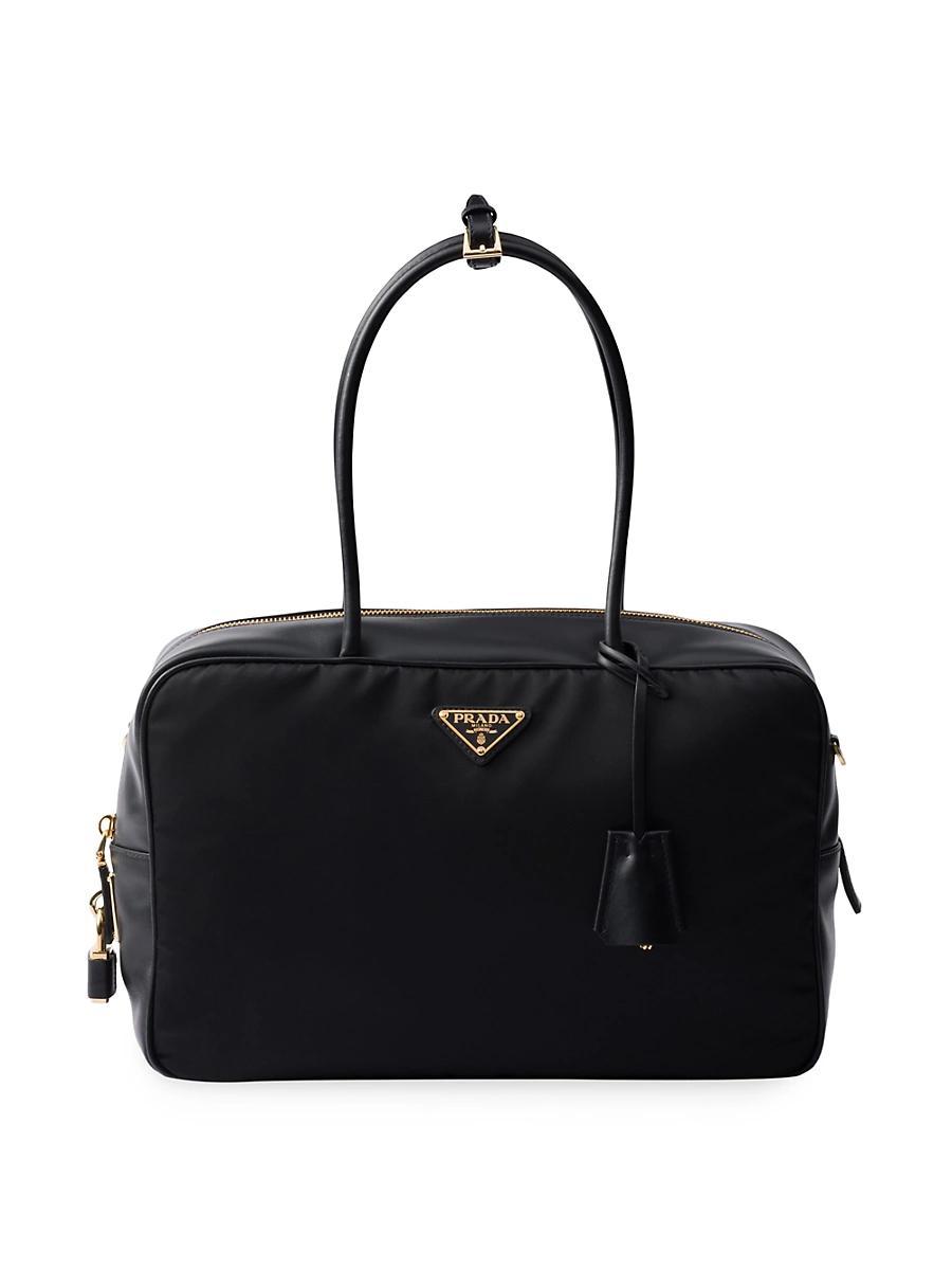 Womens Large Re-Nylon and Leather Top Handle Bag Product Image