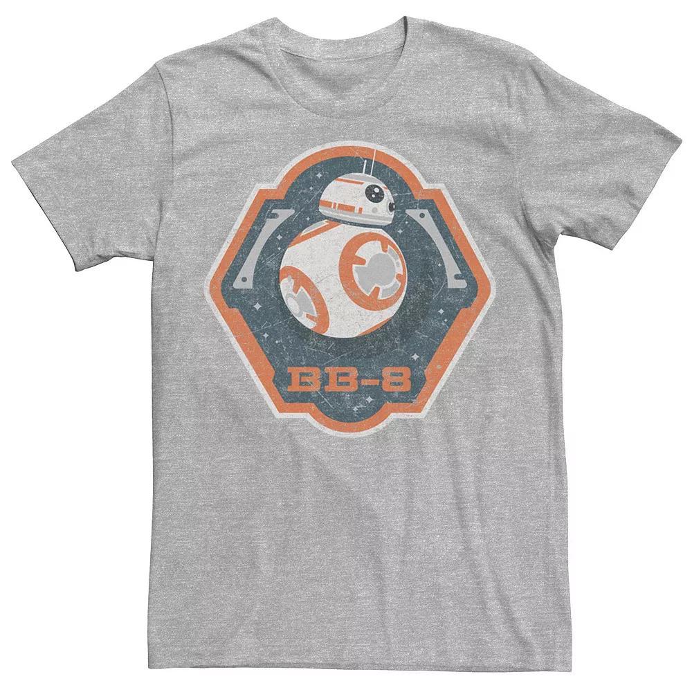 Men's Star Wars BB-8 Distressed Badge Graphic Tee, Size: XXL, Athletic Grey Product Image
