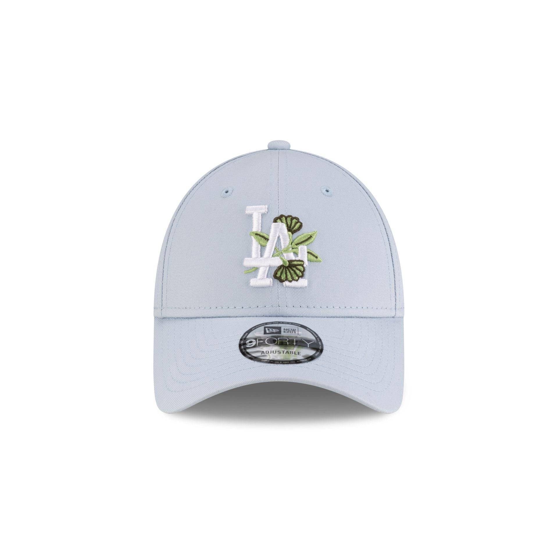 Los Angeles Dodgers Floral Pastel Blue 9FORTY Adjustable Hat Male Product Image