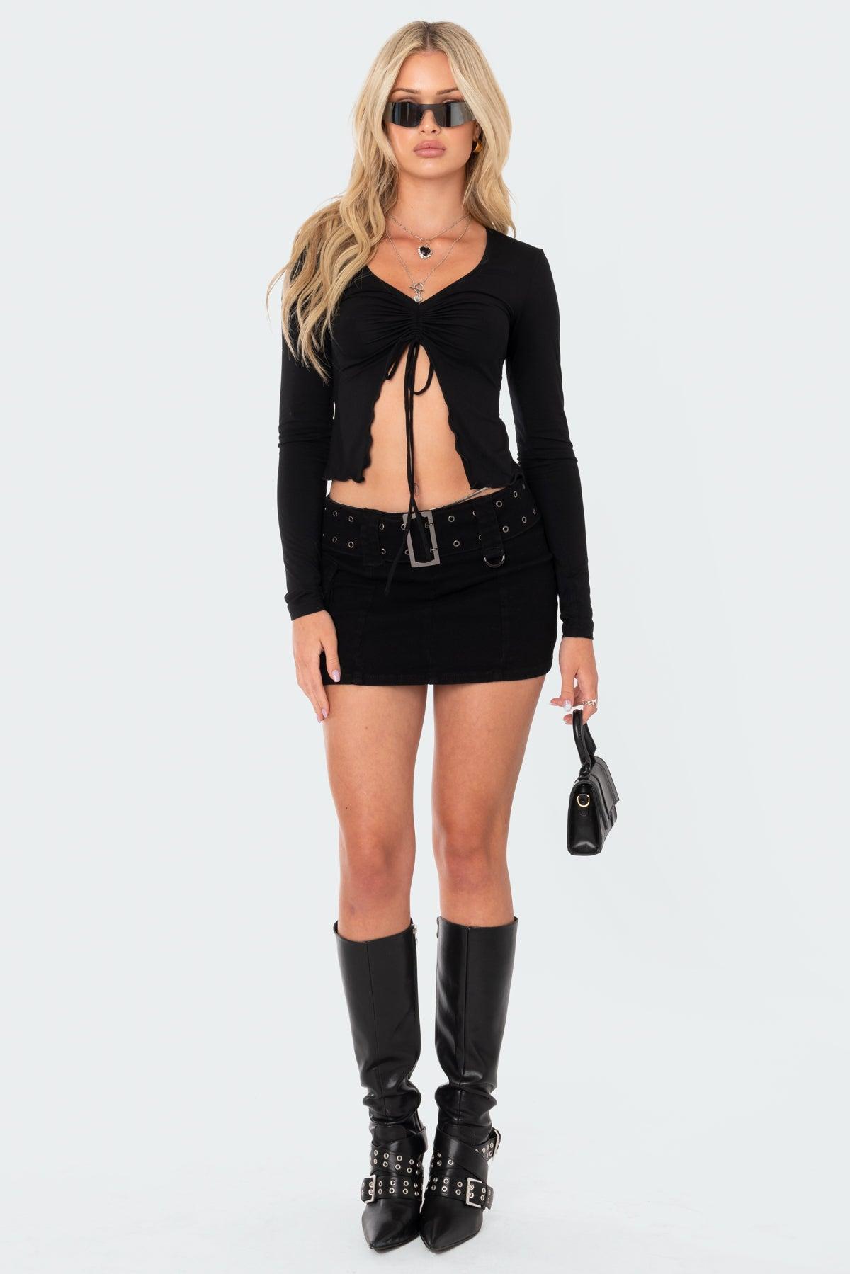 Della Tie Front Top Product Image