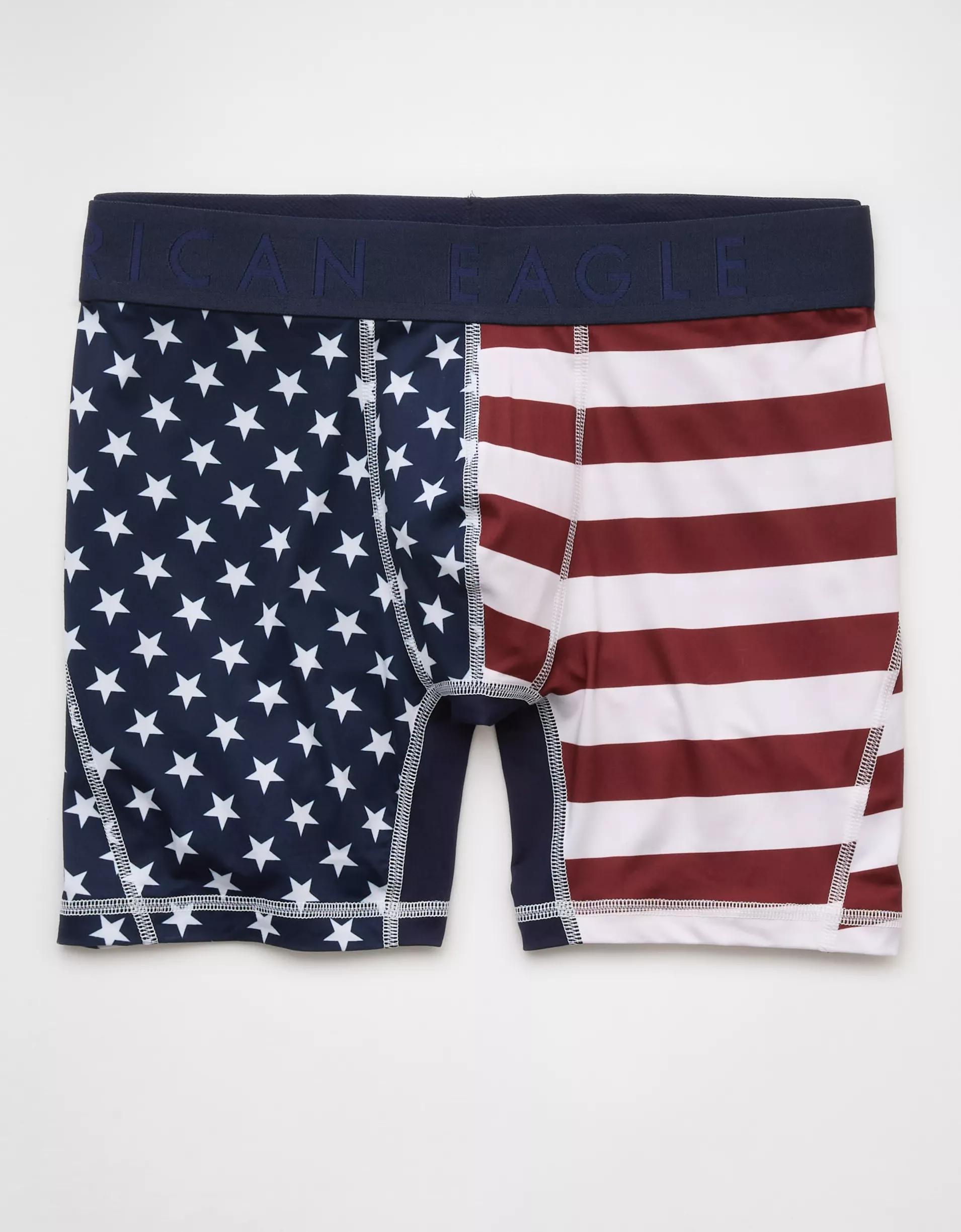 AEO Men's USA Stars & Stripes 6" Flex Boxer Brief Product Image