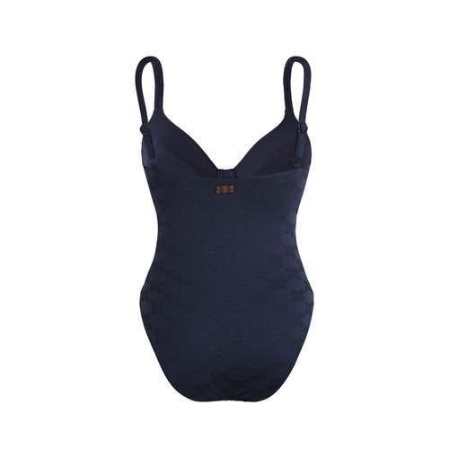 Womens Turtle Monogram Jacquard One-Piece Swimsuit Product Image