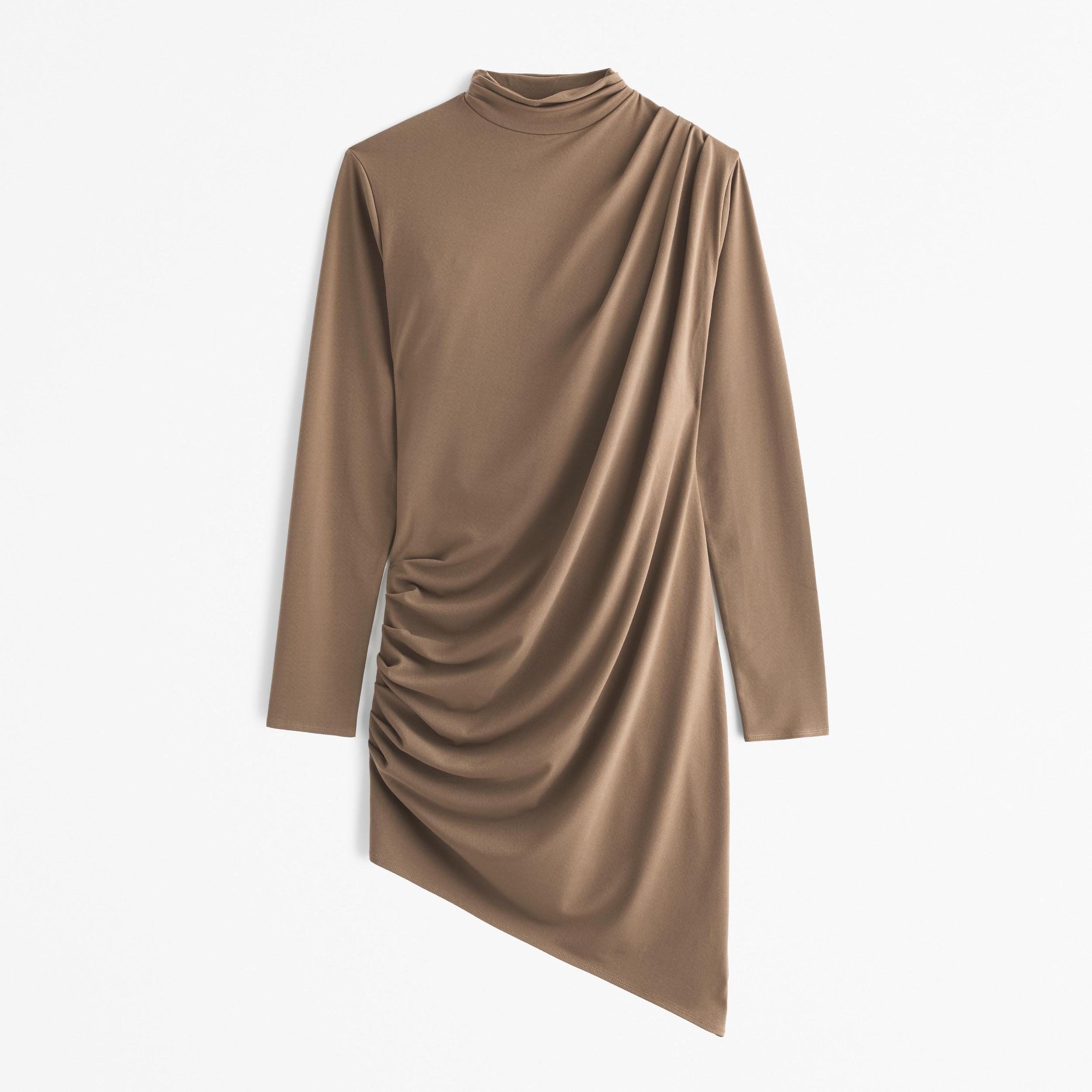 Vol. 28 Long-Sleeve Draped Mini Dress Product Image