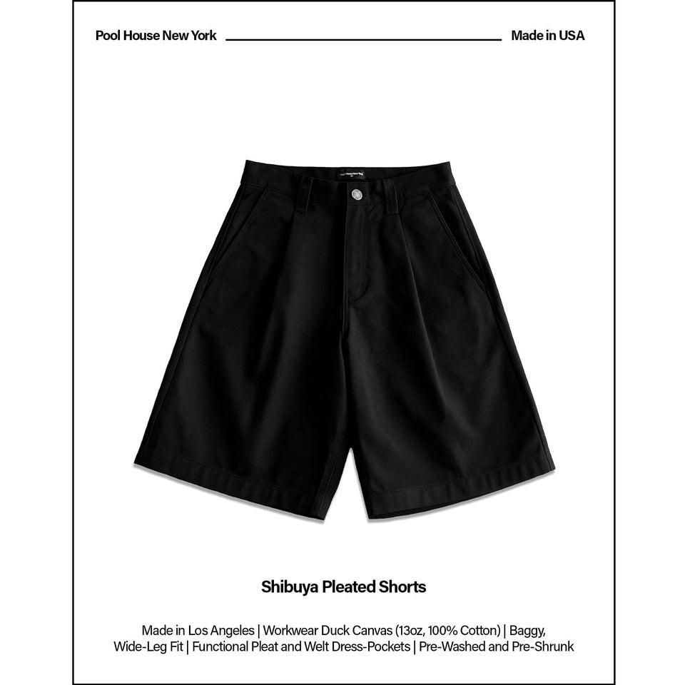 Shibuya Pleated Shorts | Baggy, Wide-Leg Product Image