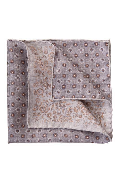 Elizabetta Pascal - Double Sided Silk Pocket Square for Men in Sage Green at Nordstrom Product Image