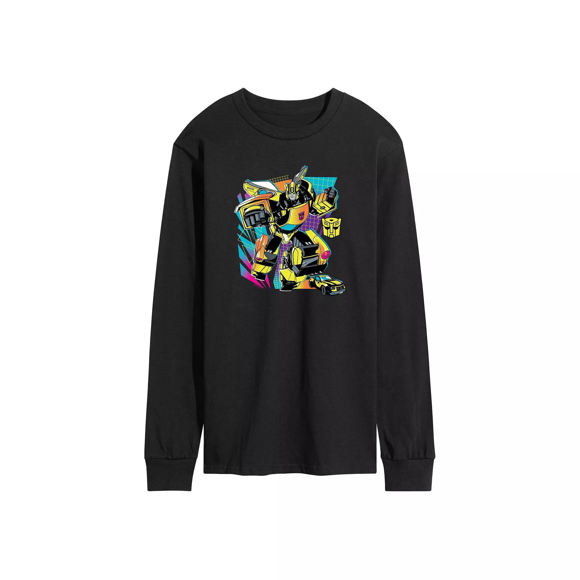 Mens Transformers Bumblebee Long Sleeve Graphic Tee Product Image