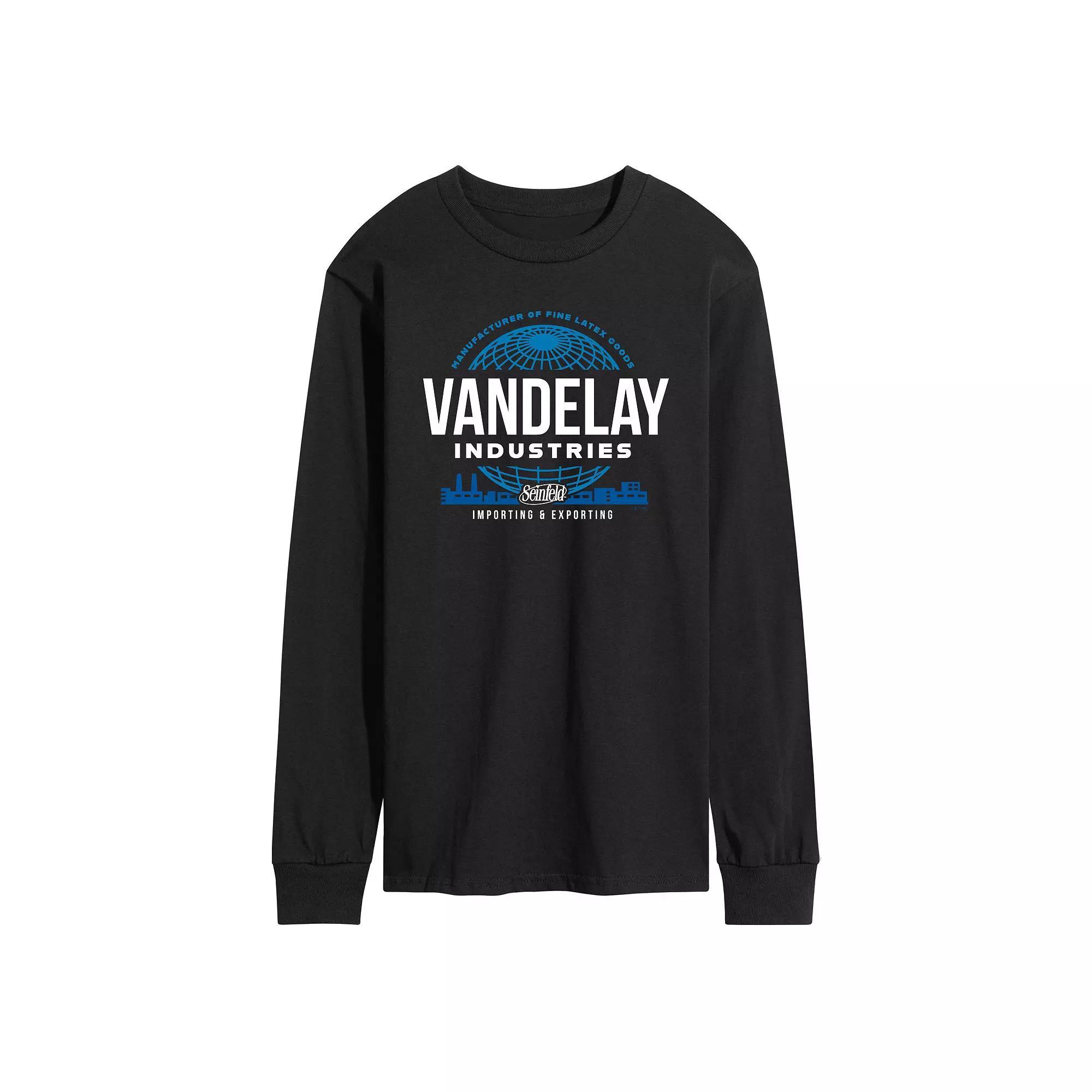 Men's Seinfeld Vandelay Industries Long Sleeve Graphic Tee, Size: Small, Blue Product Image