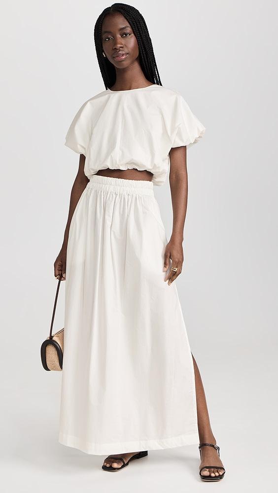 MIKOH Opihi Bubble Sleeve Crop Top | Shopbop Product Image