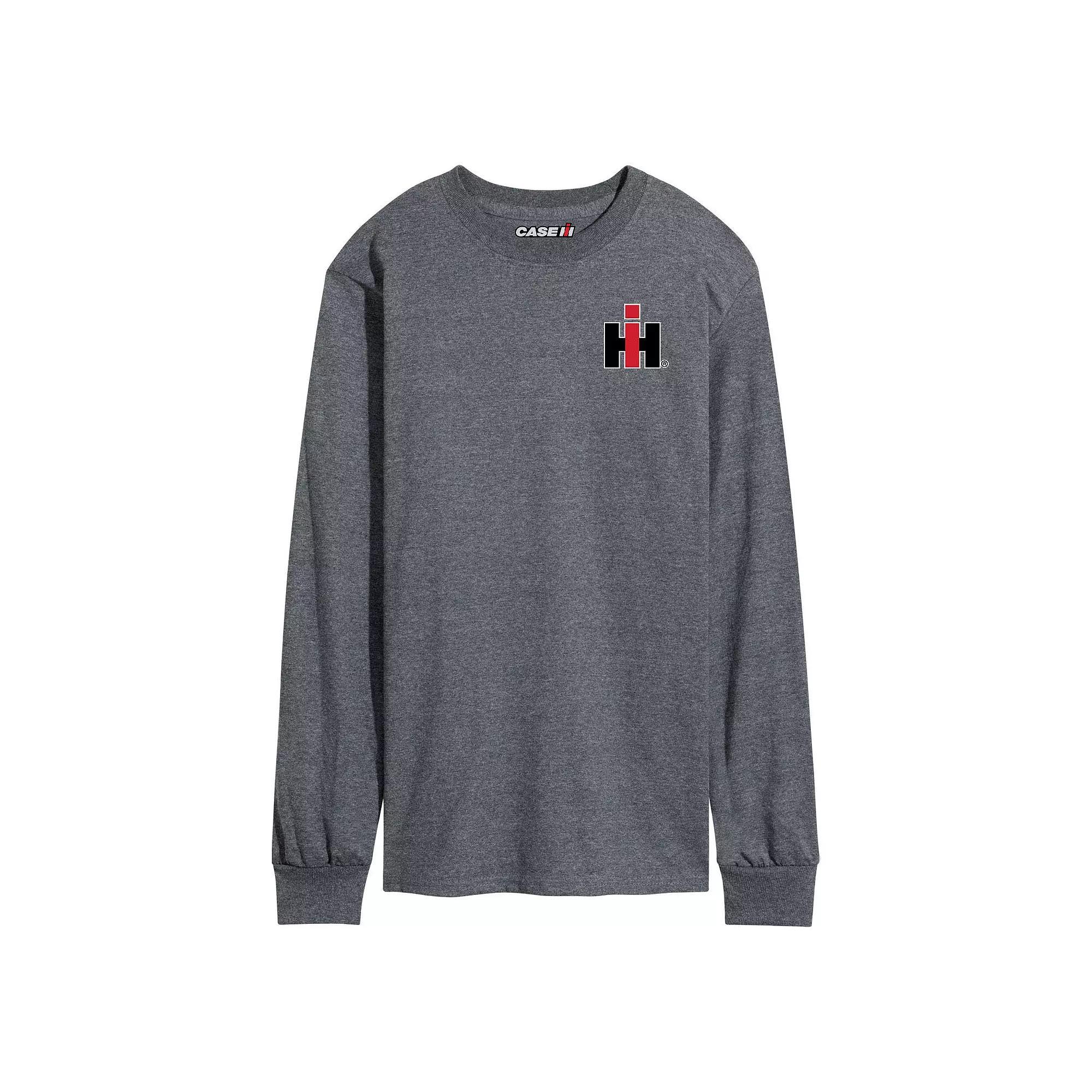 Men's Case IH Logo Long Sleeve Tee, Size: Small, Gray Product Image