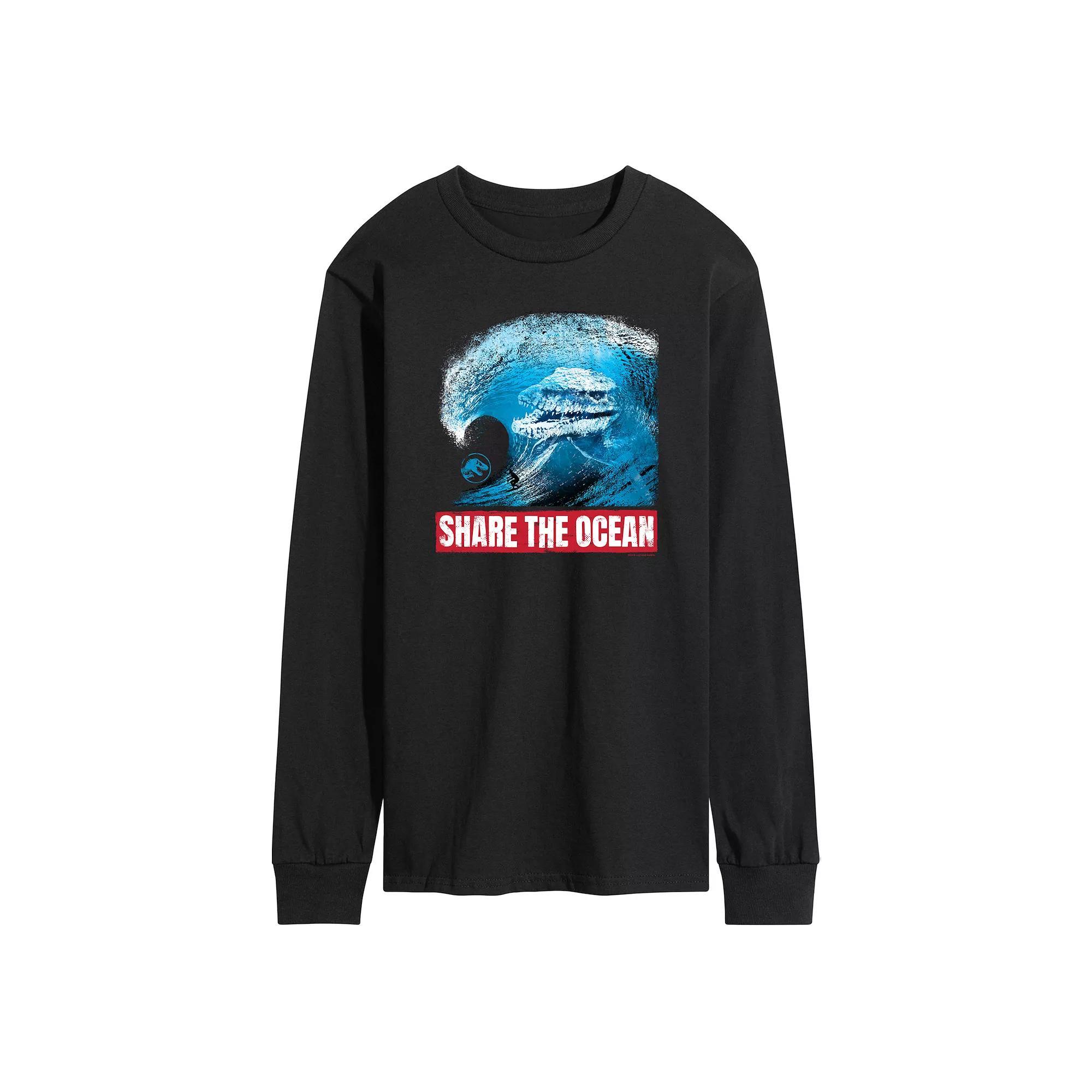 Mens Jurassic World Share The Ocean Long Sleeve Product Image