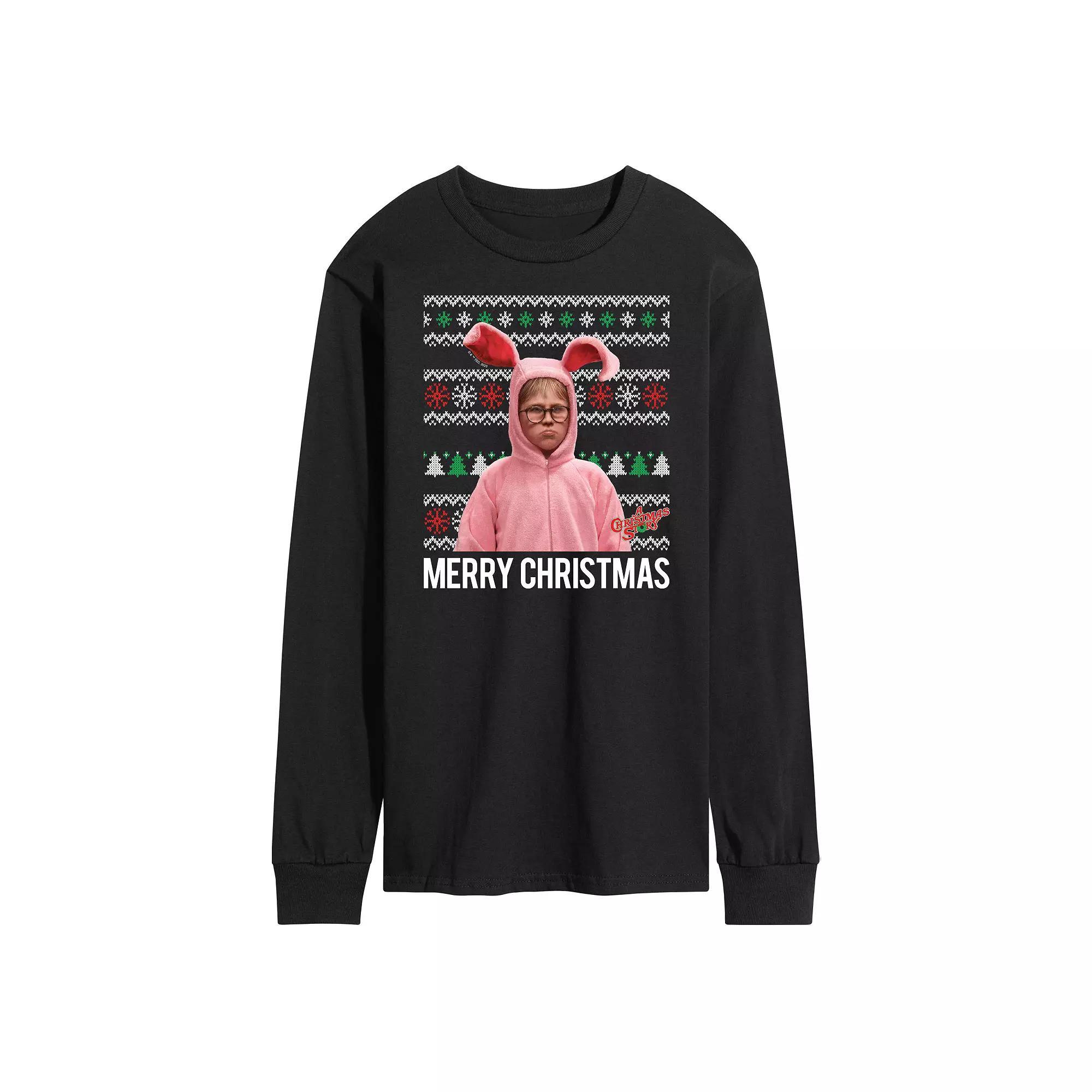 Mens A Christmas Story Merry Christmas Long Sleeve Graphic Tee Product Image