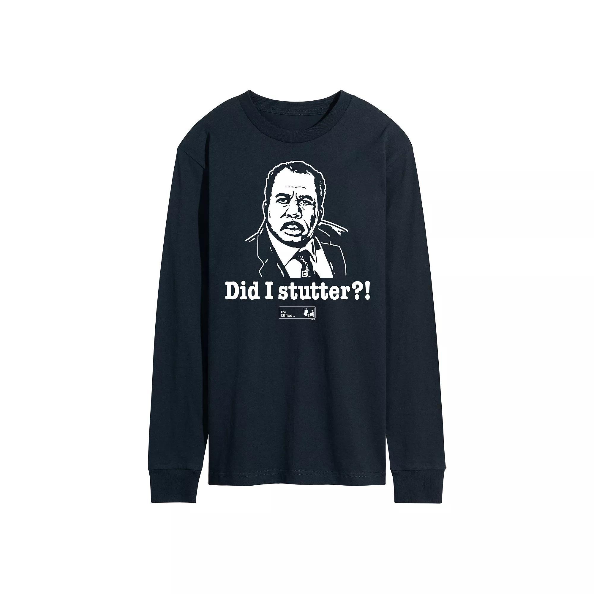 Mens The Office Did I Stutter Long Sleeve Tee Product Image