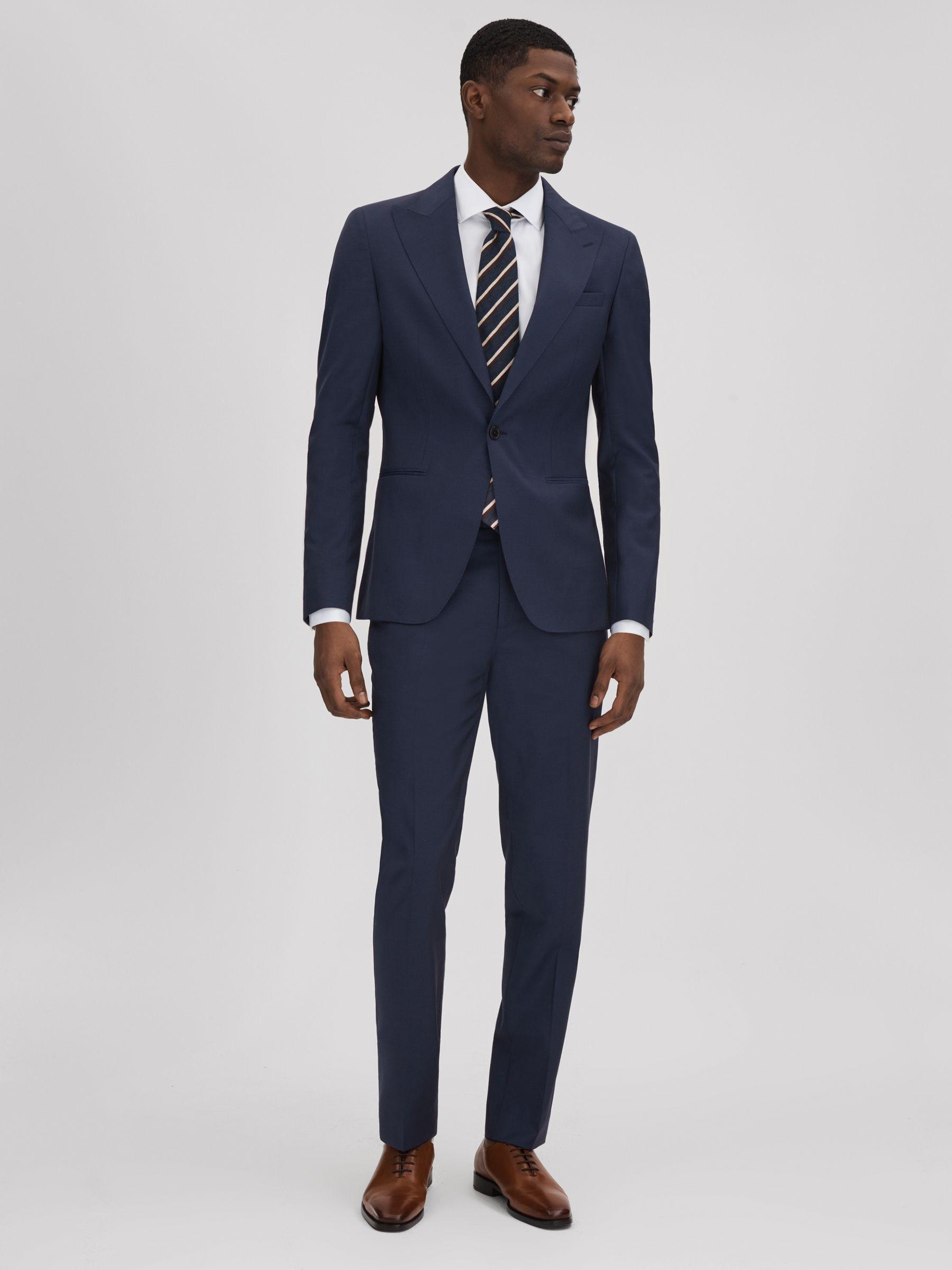 Destiny Navy Wool Side Adjuster Regular Fit Trousers Product Image