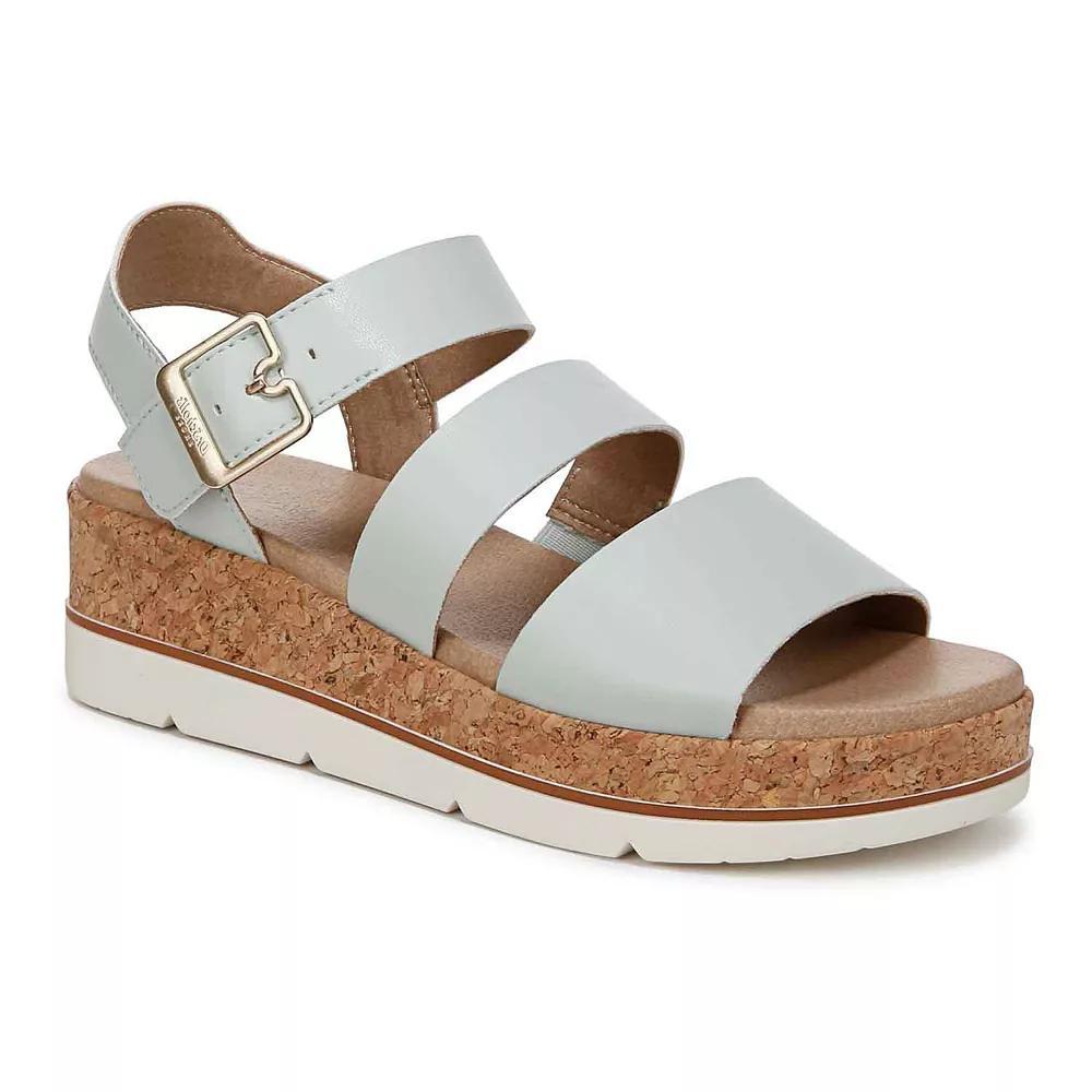 Dr. Scholl's Once Twice Women's Platform Sandals, Size: 10, Blue Product Image