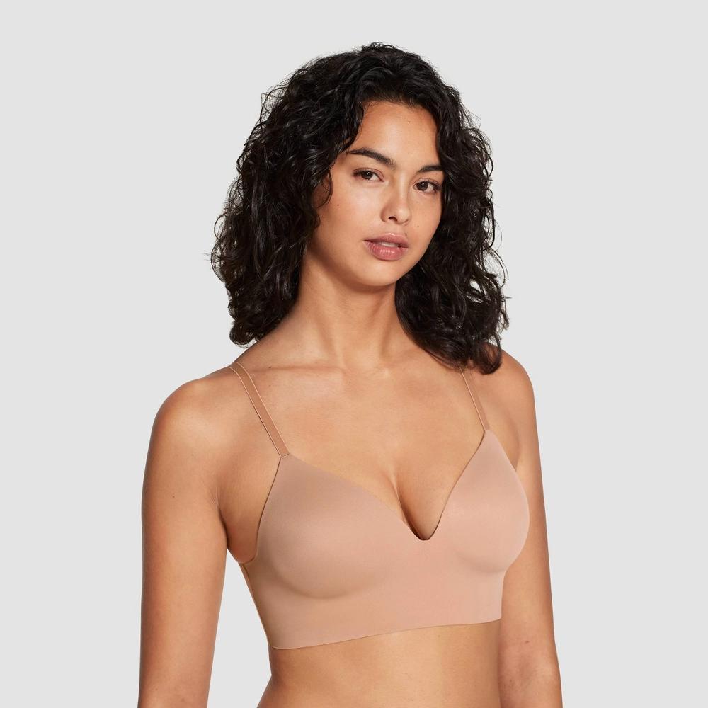 True & Co. Women's Everybody Boost Bra - Beige XL: Light Lift Push Up, Wireless, Adjustable Strap Product Image