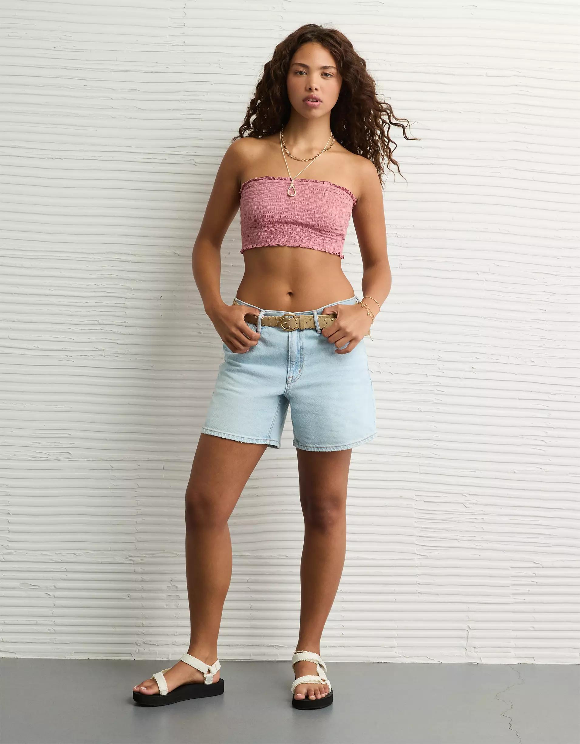 AE Sunchaser Knit Smocked Bandeau Product Image