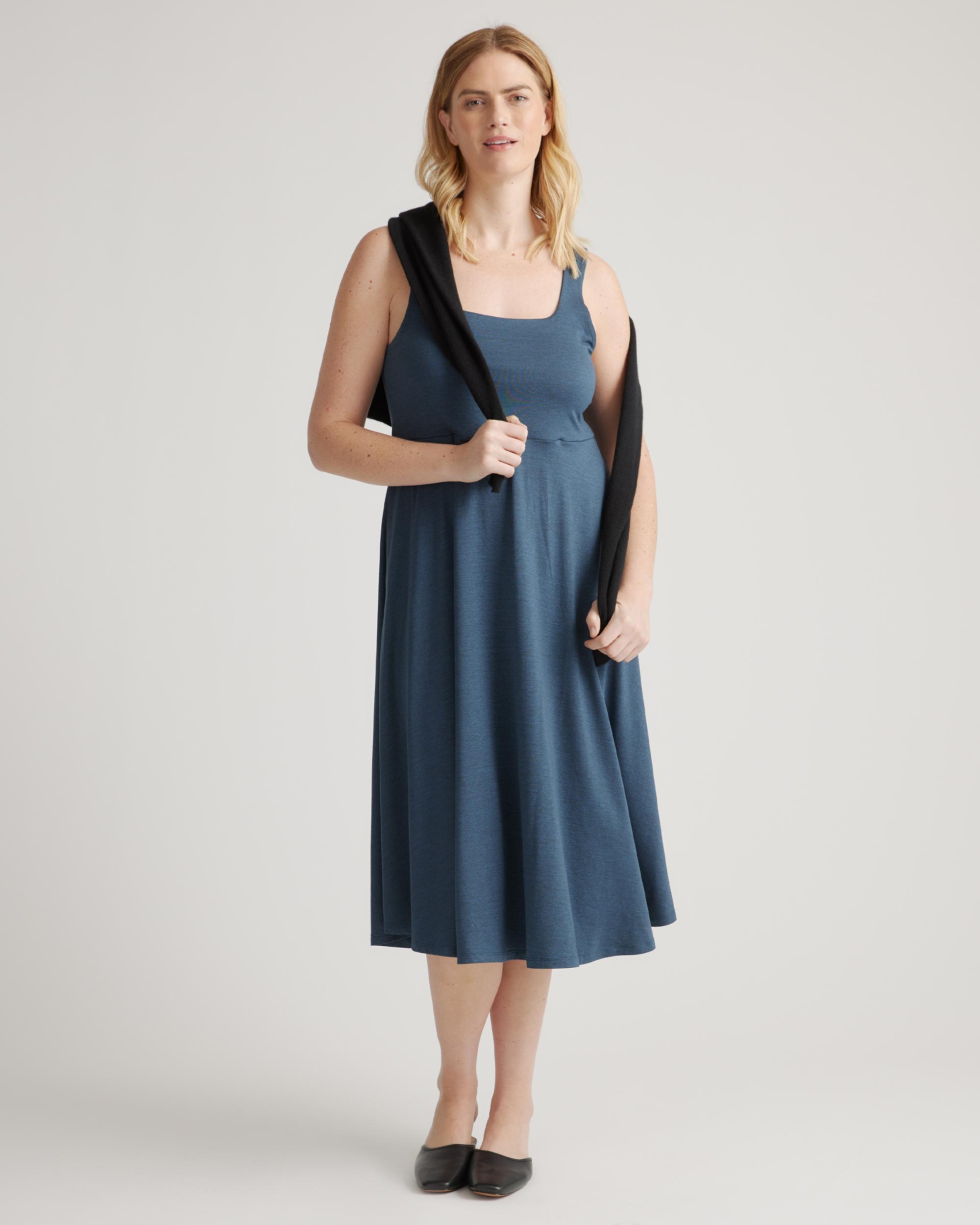 Quince | Women's Flowknit Breeze Fit & Flare Dress 100% Polyester Product Image