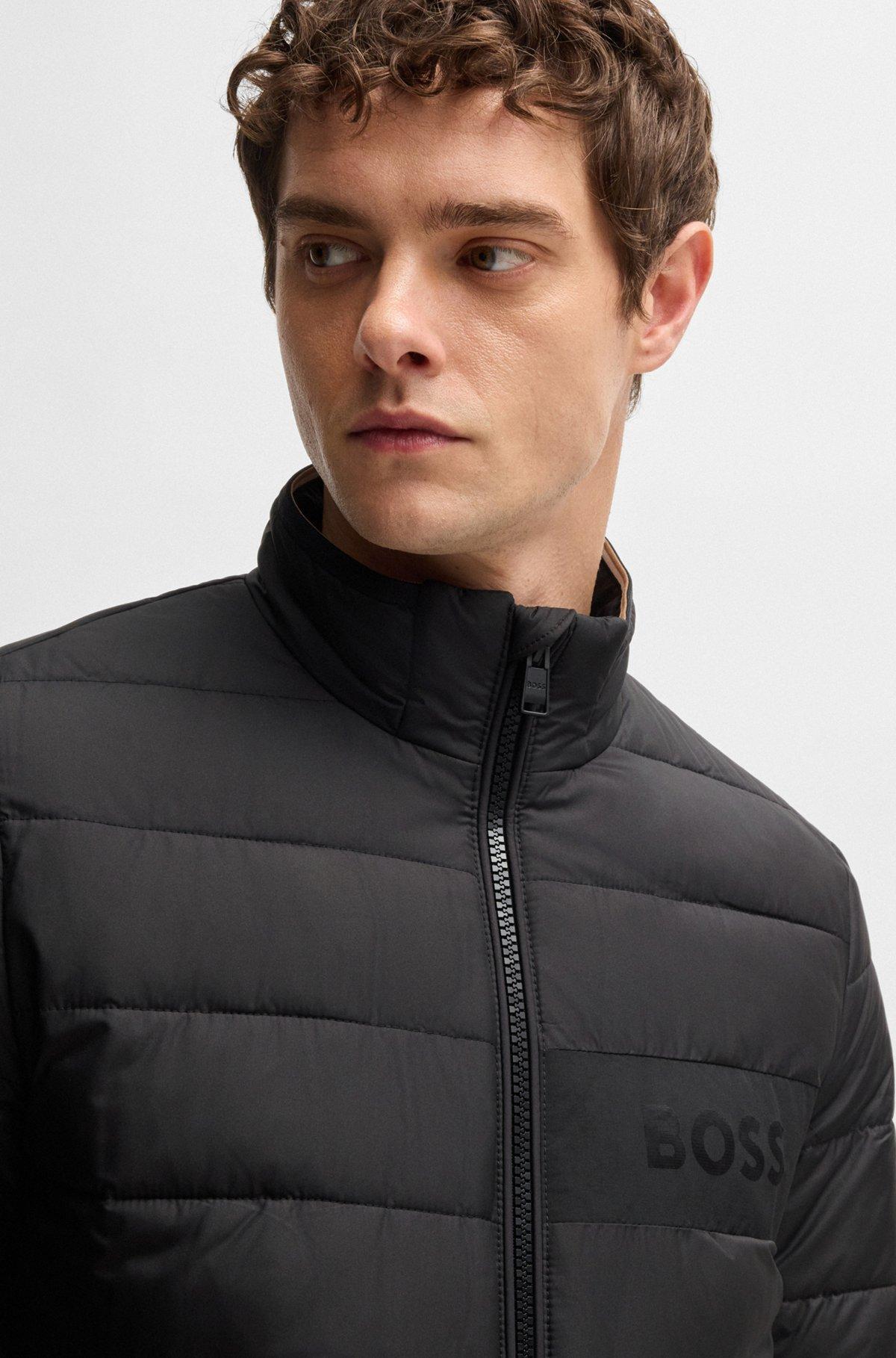 Water-repellent regular-fit jacket with logo detail Product Image
