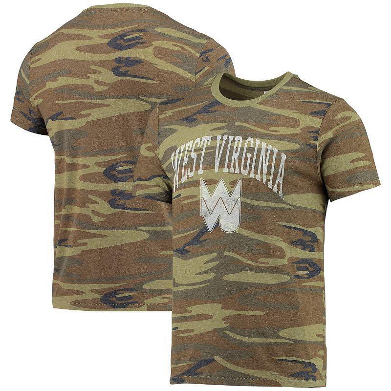 Mens Alternative Apparel Camo West Virginia Mountaineers Arch Logo Tri-Blend T-Shirt Product Image