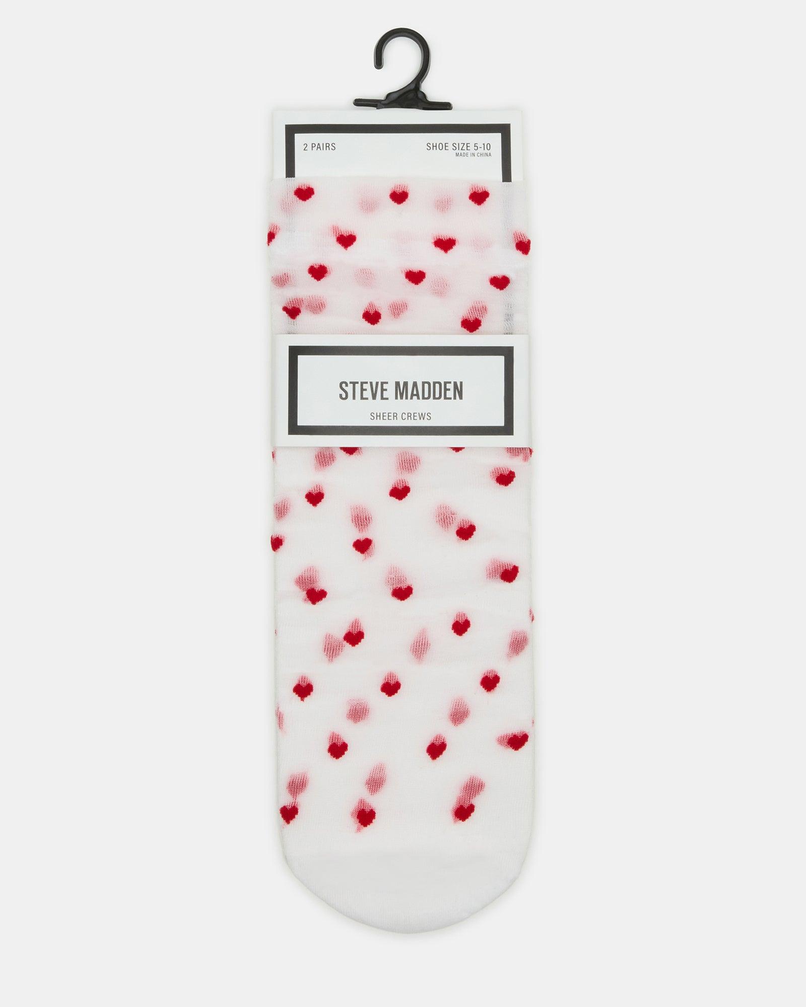 2 PACK HEART SOCKS SHEER WHITE Female Product Image