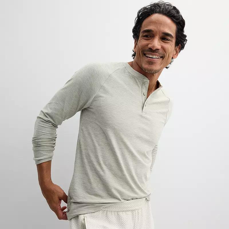 Men's FLX Long Sleeve Luxury Soft Wander Henley, Size: XXL, Magma Product Image