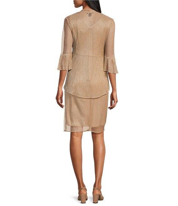 Eliza J Sequin Fringe Long Sleeve Cocktail Dress Product Image