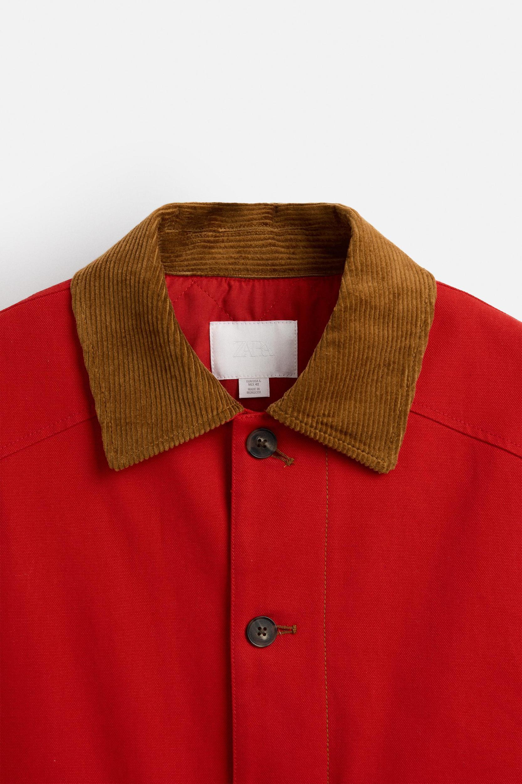 CONTRASTING COLLAR JACKET Product Image