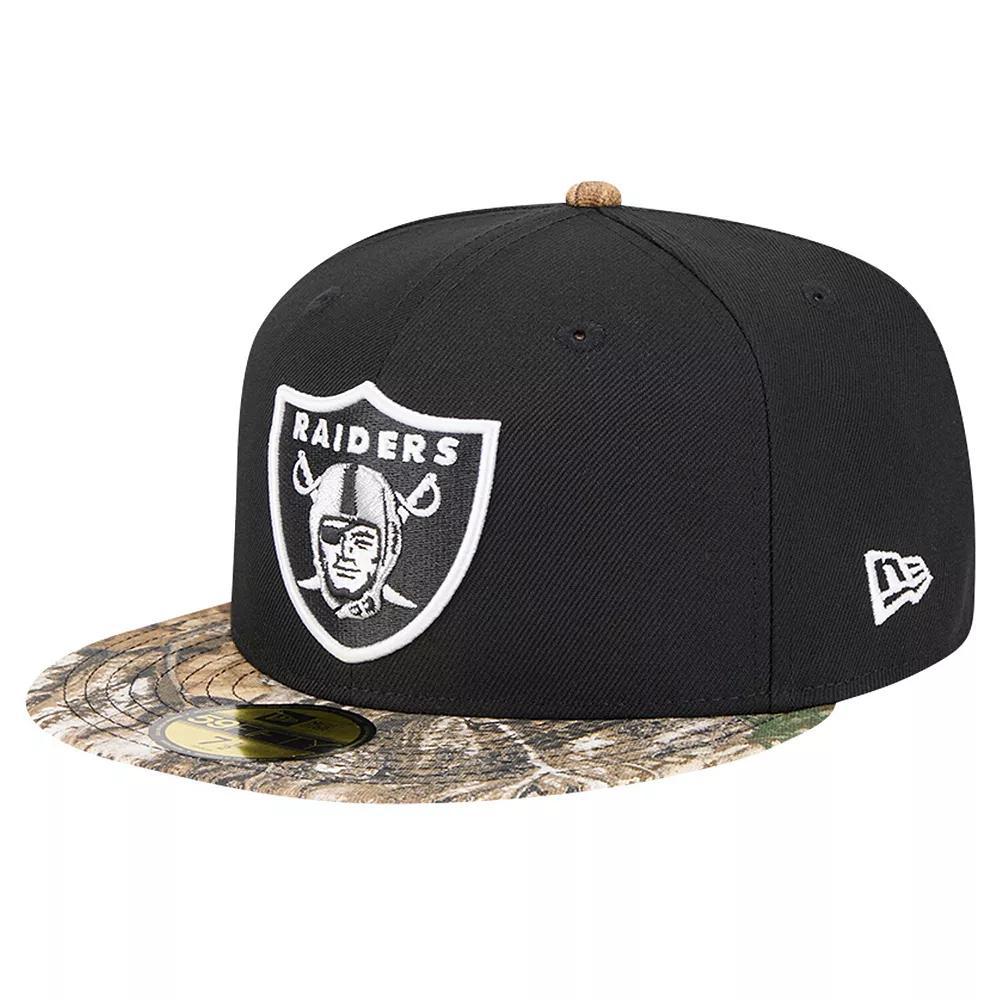 Men's New Era Black Las Vegas Raiders Active Two-Tone Camo 59FIFTY Fitted Hat, Size: 7, Lvr Black Product Image