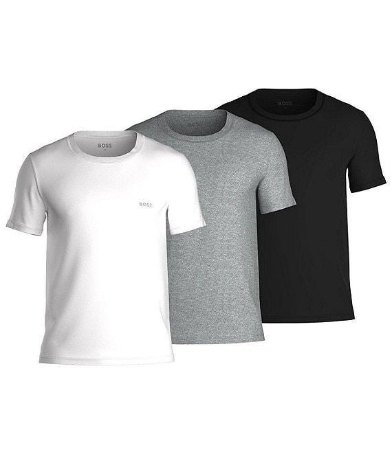 Hugo Boss Classic Fit Assorted Short Sleeve Crew Neck Undershirt 3-Pack Product Image