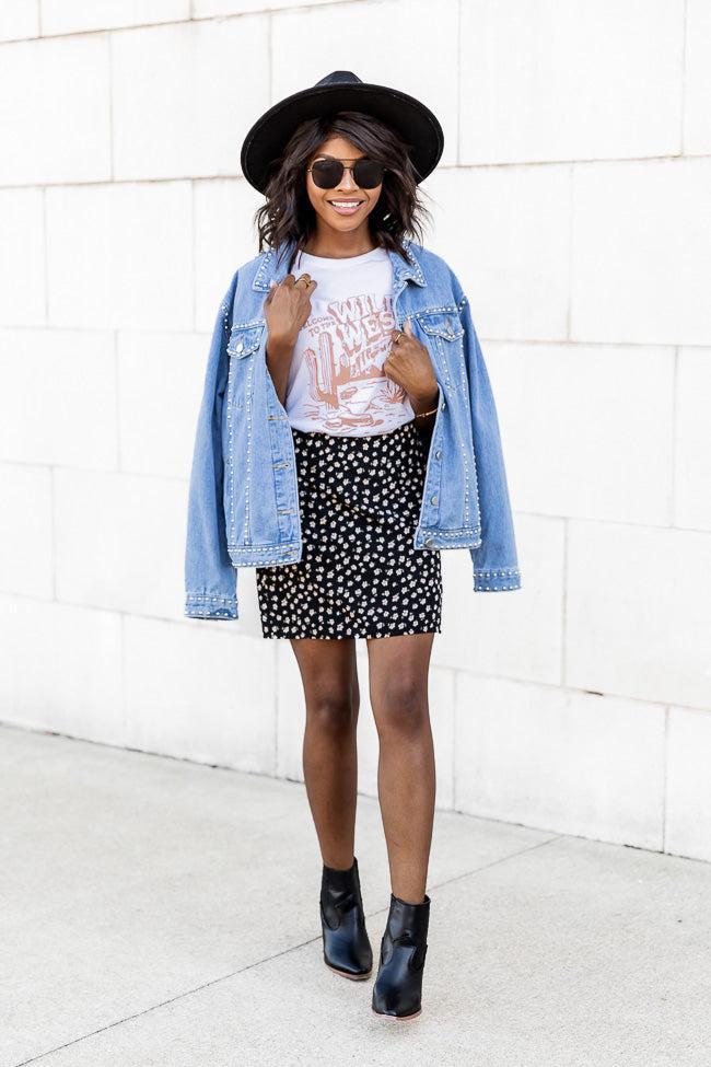 All I Think About Medium Wash Studded Jacket FINAL SALE Product Image