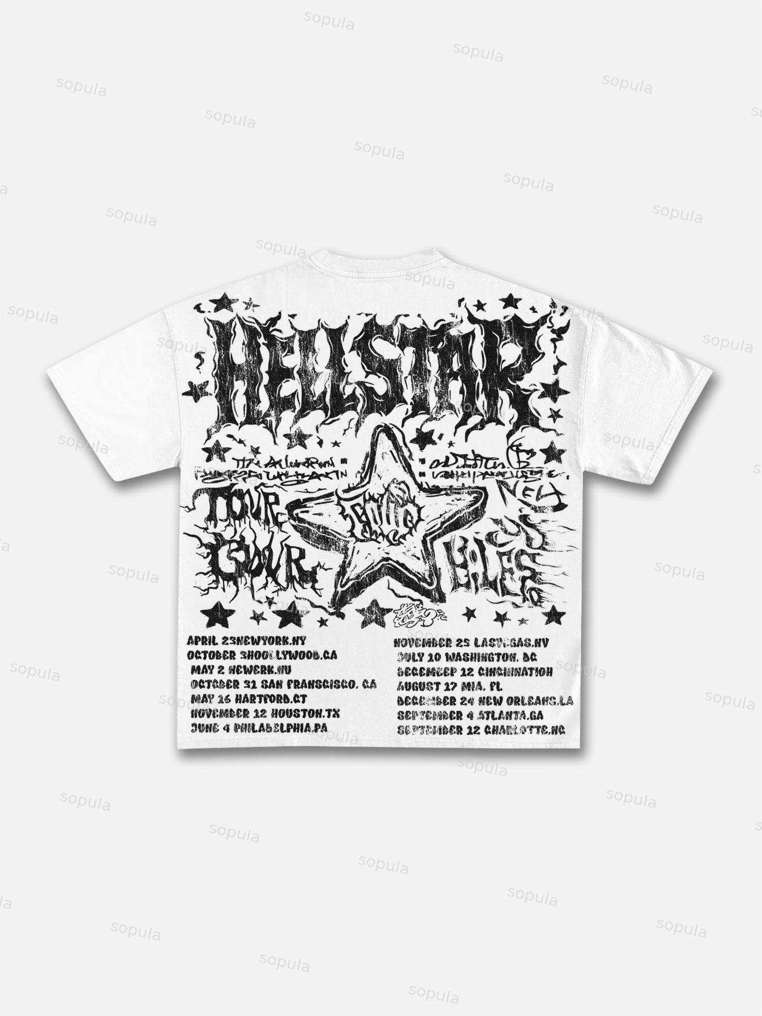 Divine Heat Street Cherub Graphic Cotton T-shirt Product Image