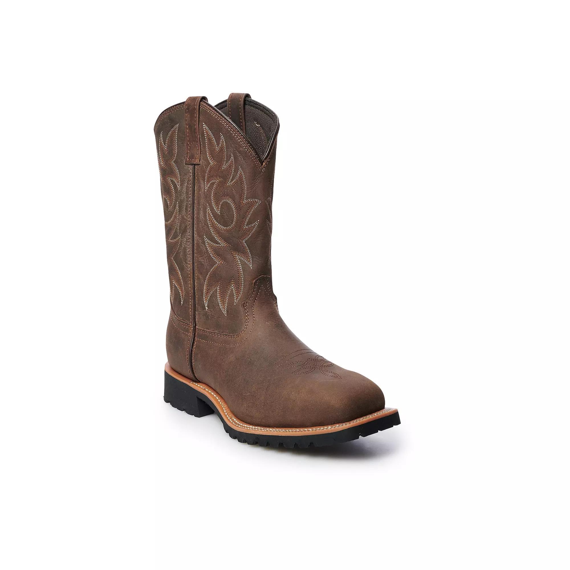 AdTec 9858 Men's Steel Toe Western Work Boots, Size: 11.5 Wide, Brown Product Image