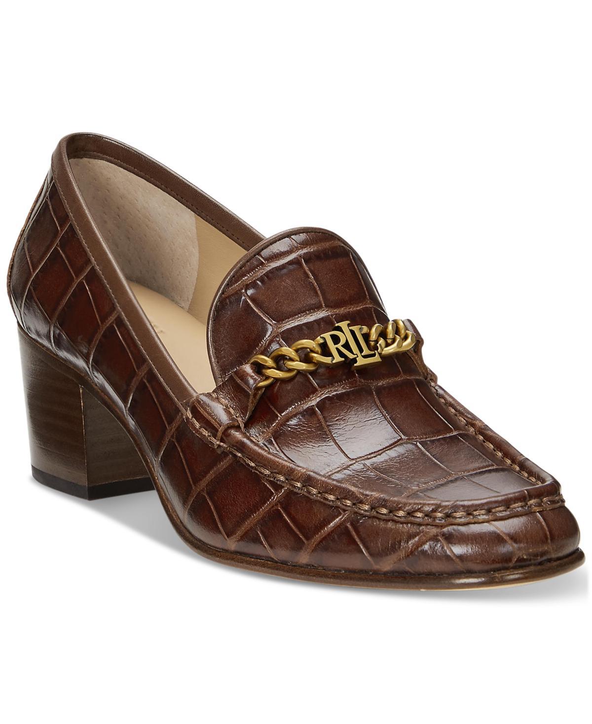 Lauren Ralph Lauren Womens Winslet Chain Hardware Loafer Pumps Product Image