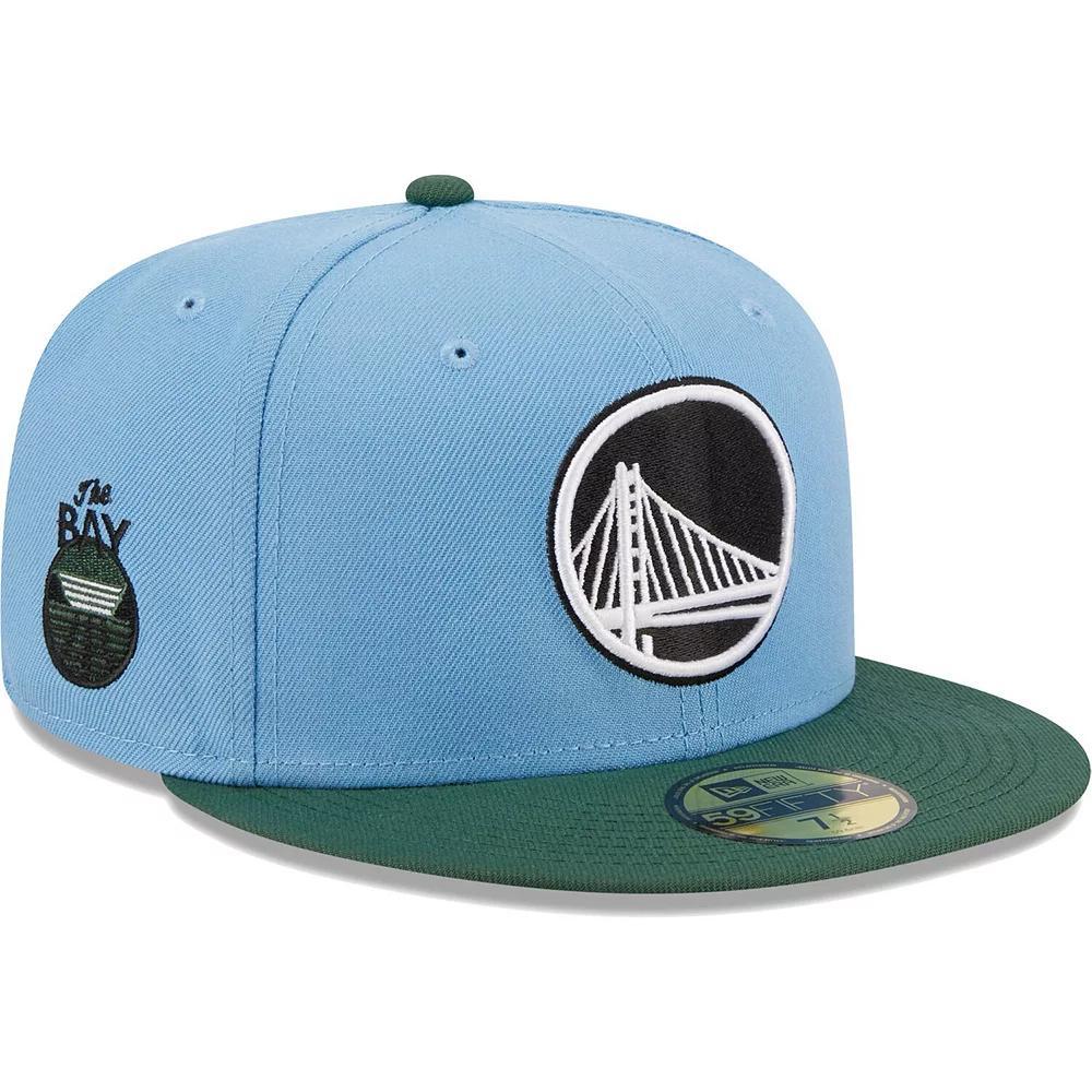 Men's New Era Light Blue/Green Golden State Warriors Two-Tone 59FIFTY Fitted Hat, Size: 7 3/4 Product Image