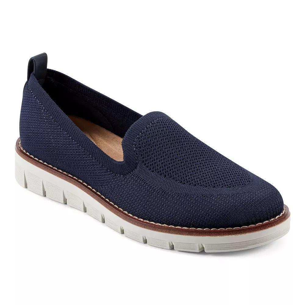 Easy Spirit Vanessa Womens Knit Slip-On Flats Blue Product Image