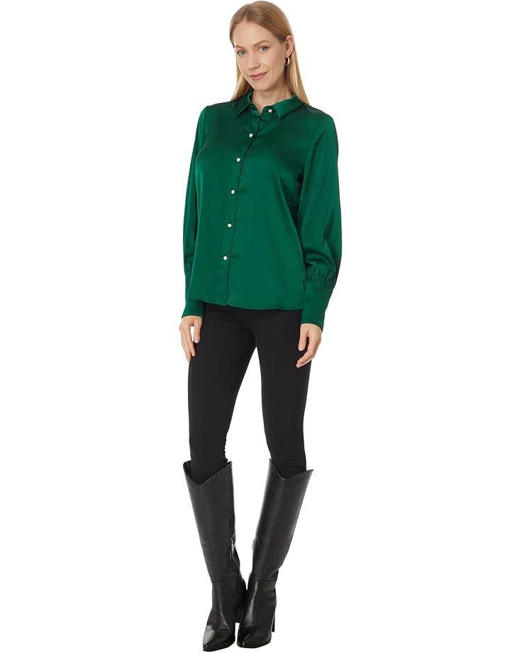 Long Sleeve Blouse w/ Neck Tie Product Image