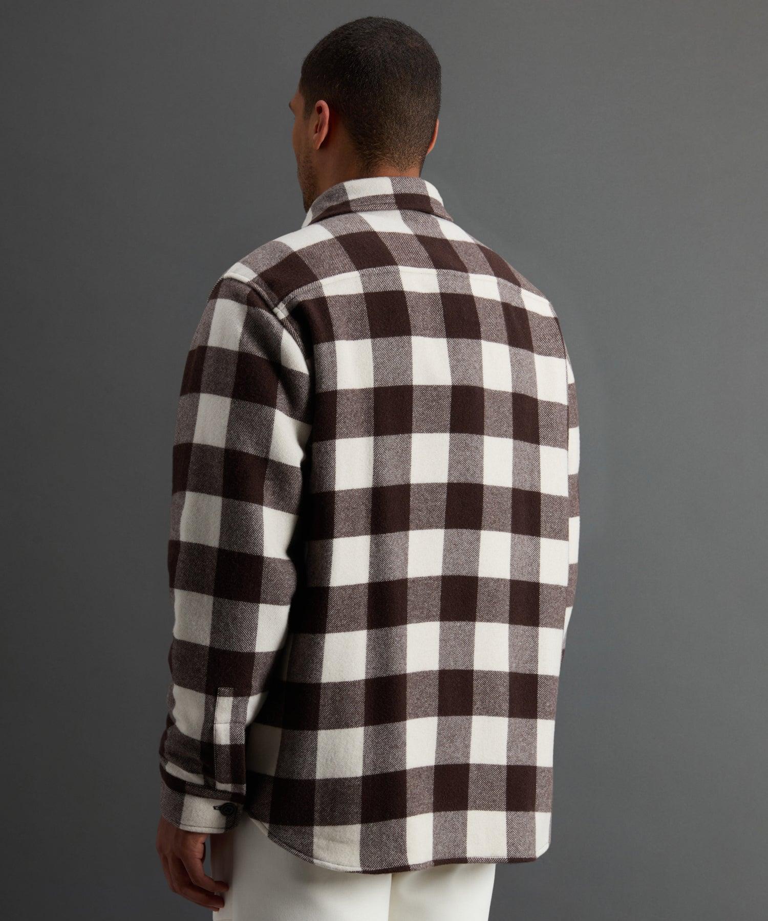 Todd Snyder X Woolrich Cashmere Shirt Jacket in Brown Plaid Product Image