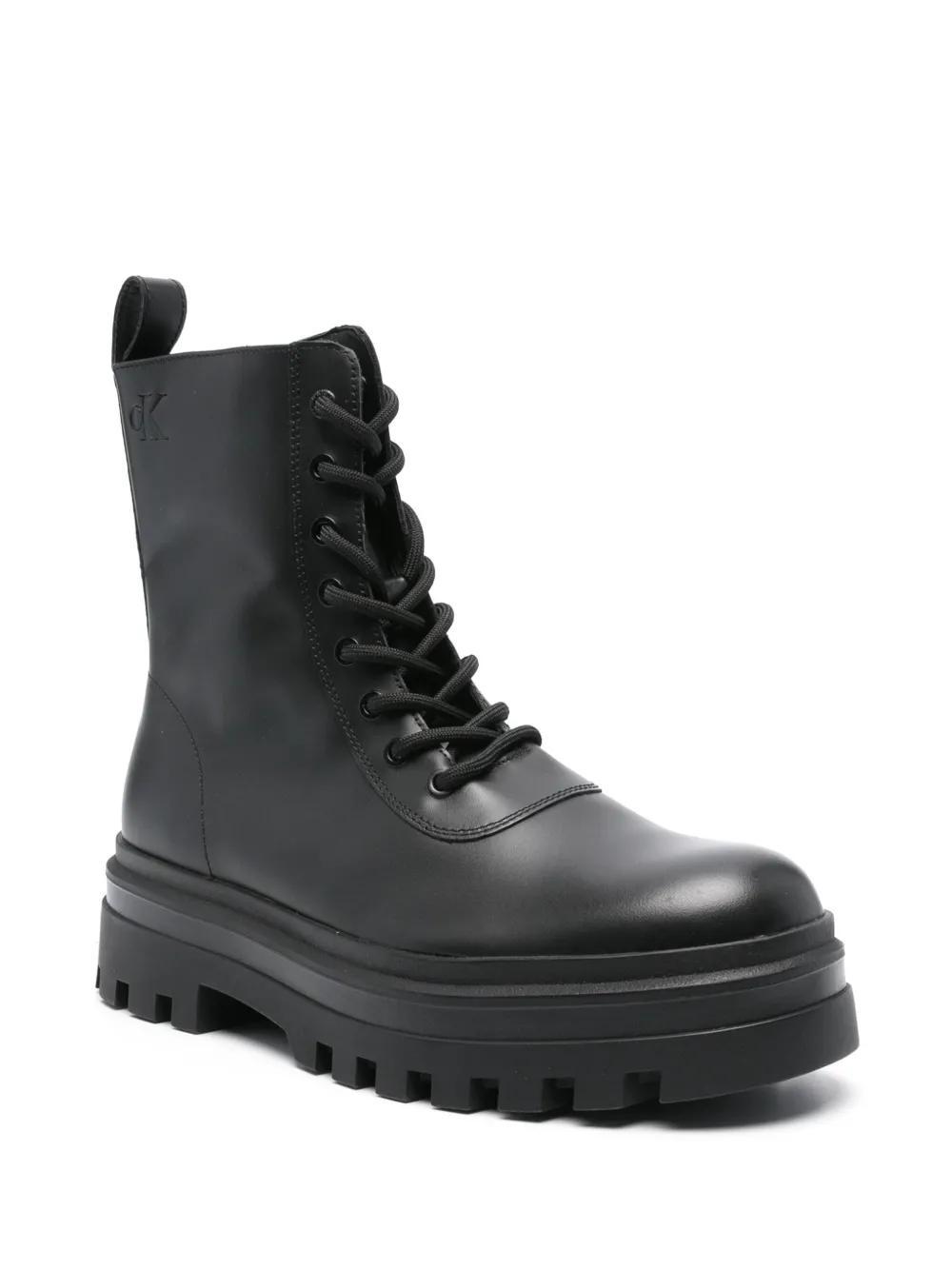 lug-sole leather boots Product Image
