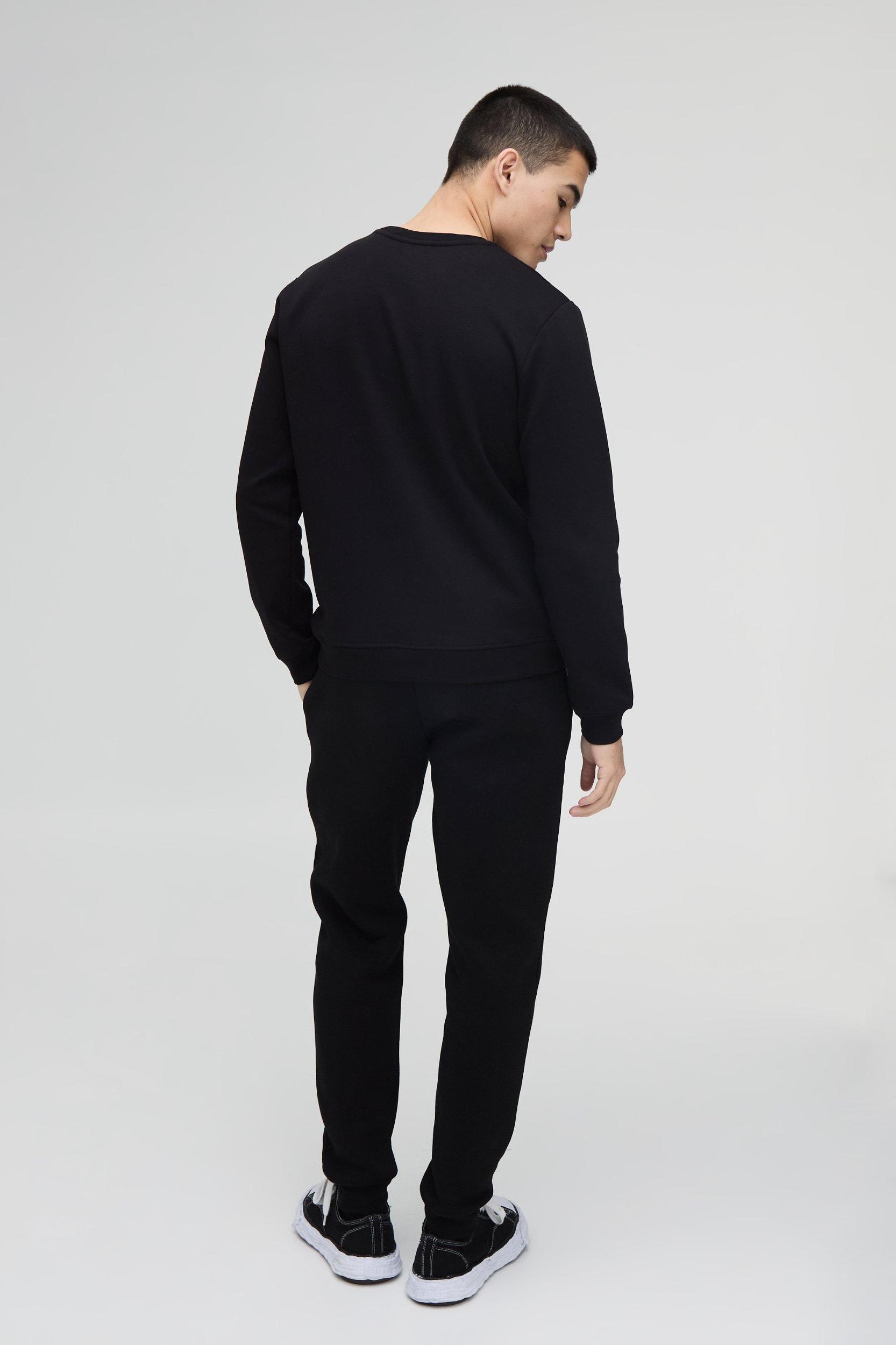 Slim Fit Peached Sweat | boohooMAN USA Product Image